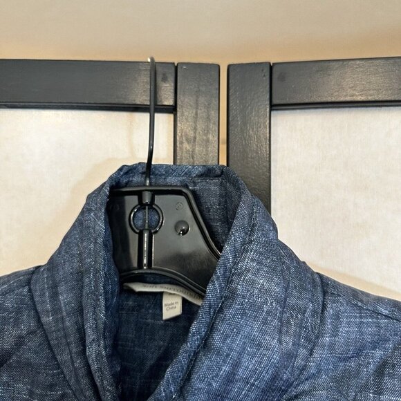 Soft Surroundings Quilted Puffer Jacketlight weight women’s size XS Blue Gray - Picture 5 of 5